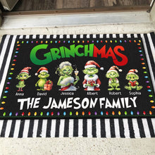 Load image into Gallery viewer, Custom Grinchmas Family Door Mat Doormat PopCulturePrints