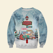 Load image into Gallery viewer, Custom Family Name 3D Sweatshirt - Holiday Edition AOP Products PopCulturePrints