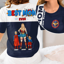 Load image into Gallery viewer, "Best Mom Ever" - Personalized Super Mom Shirt - Gift for Moms, Grandmas, and More AOP Products PopCulturePrints