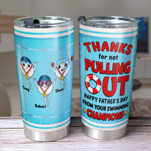 Load image into Gallery viewer, Personalized Champions Dad Tumbler - Funny Father's Day Gift Tumbler Cup PopCulturePrints