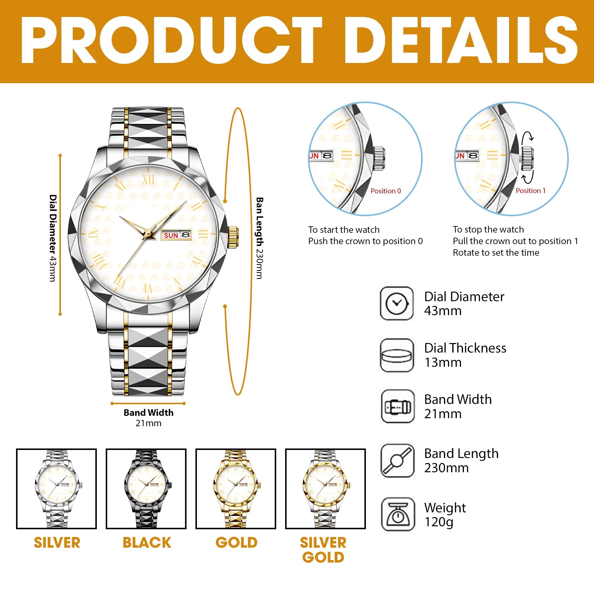 "You Are Our Superhero" - Proud Grandpa Men's Watch - Personalized Gift for Dad & Grandpa Men's Watch PopCulturePrints