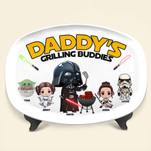 Load image into Gallery viewer, Personalized Star-Inspired Grilling Plate for Dad Plates PopCulturePrints