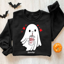 Load image into Gallery viewer, Boo-tiful Ghost & Sip Halloween Shirt - Personalized Gift for Ghost Lovers Shirts PopCulturePrints