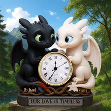 Load image into Gallery viewer, Our Love is Timeless - Couple Forever Desk Clock Plaque - Personalized Gift for Couples Clock Plaques PopCulturePrints