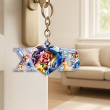 Load image into Gallery viewer, Love is in the Air - Personalized Heart Keychain for Couples Keychains PopCulturePrints