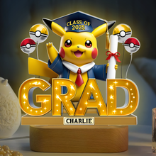 Load image into Gallery viewer, Celebrate Your Achievement - Graduation LED Light with Oval Base - Personalized Gifts for Graduates Led Night Light PopCulturePrints