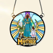 Load image into Gallery viewer, "The Legendary Mother: Heart of the Family" - Personalized Suncatcher Ornament for Mom and Grandma Ornament PopCulturePrints