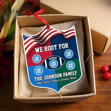 Load image into Gallery viewer, Personalized Family Football Fan Ornament Ornament PopCulturePrints