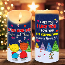 Load image into Gallery viewer, Personalized LED Candle for Couples - Unique Romantic Valentine's Day Gifts Led Candle PopCulturePrints