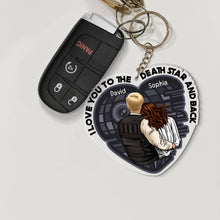 Load image into Gallery viewer, Personalized Couple Keychain - I Love You to the Stars and Back Keychains PopCulturePrints