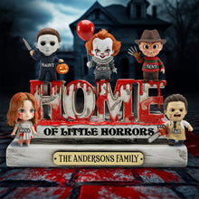 Load image into Gallery viewer, Home of Little Horrors - Personalized Horror Acrylic Plaque for Family Gifts Shaped Plaques PopCulturePrints