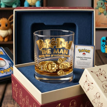 Load image into Gallery viewer, “Be the PokéDad with the Greatest Balls” - Personalized Pocket Monster Dad Fist Bump Glass - Gift for Dads, Grandpas, and Pokemon Fans Glass PopCulturePrints