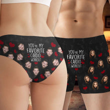 Load image into Gallery viewer, You're My Favorite Cardio Workout - Personalized Couple Boxer Briefs Boxer Briefs PopCulturePrints