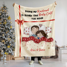 Load image into Gallery viewer, Customized Couple's Christmas Blanket | Perfect Valentine's Day Gifts for Winter Blanket PopCulturePrints