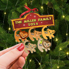 Load image into Gallery viewer, Custom Lion Family Christmas Ornament 2024 Ornament PopCulturePrints