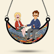 Load image into Gallery viewer, Personalized Couple Suncatcher Ornament | Unique Valentine's Day Gifts for Couples Ornament PopCulturePrints