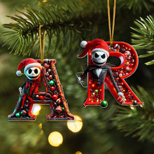 Load image into Gallery viewer, Personalized Christmas Ornament - Festive Alphabet Design Ornament PopCulturePrints