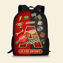 Load image into Gallery viewer, Kachow! Personalized Cute School Bag - Custom Letter Gifts for Kids Backpack PopCulturePrints