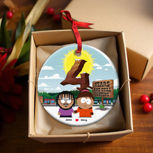 Load image into Gallery viewer, Custom 2nd Anniversary Valentine's Day Gifts Christmas Ornament for Couples Ornament PopCulturePrints