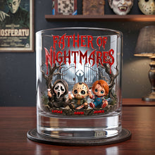 Load image into Gallery viewer, "Embrace Your Dark Side" - Father Of Nightmares Round Glass - Personalized Gift for Dads and Grandpas Glass PopCulturePrints