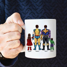 Load image into Gallery viewer, Best Dads Ever Personalized Superhero Coffee Mug Coffee Mug PopCulturePrints