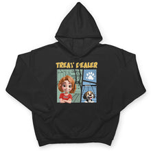 Load image into Gallery viewer, “Treat Dealer” - A Fun Personalized T-Shirt for Pet Lovers - Perfect Gift for Dads, Grandpas, and Animal Enthusiasts T-shirt PopCulturePrints