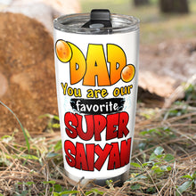 Load image into Gallery viewer, Personalized Super Dad Tumbler Cup - Gift for Dragon Ball Fans Tumbler Cup PopCulturePrints