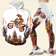Load image into Gallery viewer, Personalized Motocross Lover's Hoodie & Leggings Set AOP Products PopCulturePrints
