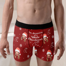 Load image into Gallery viewer, Personalized Christmas Boxer Briefs for Men - Custom Photo Gift Boxer Briefs PopCulturePrints