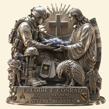 Load image into Gallery viewer, God Bless Our Veteran Plaque - A Personalized Keepsake to Honor Your Loved One