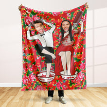 Load image into Gallery viewer, Custom Funny Couple Photo Blanket - Unique Gift for Valentine's Day Blanket PopCulturePrints