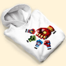 Load image into Gallery viewer, "Super Dad's Fist Bump Shirt" - Personalized Gift for Dad, Grandpa, and More! Shirts PopCulturePrints