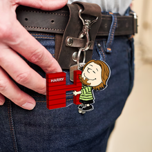 Load image into Gallery viewer, Personalized Alphabet Letter Keychain featuring Jessica Keychains PopCulturePrints