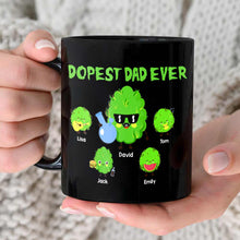 Load image into Gallery viewer, Personalized Dopest Dad Ever Black Coffee Mug Coffee Mug PopCulturePrints