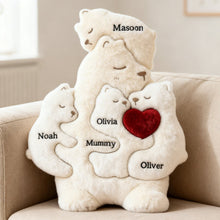 Load image into Gallery viewer, “Hugs of Love” – Nurturing Bear Mom Custom Shape Pillow - Personalized Gift for Mom, Grandma & Loved Ones Pillow PopCulturePrints