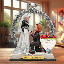 Load image into Gallery viewer, Better Together 'til the End - Personalized Anniversary Acrylic Plaque - Unique Gift for Couples Shaped Plaques PopCulturePrints