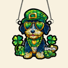 Load image into Gallery viewer, Personalized Corgi Acrylic Suncatcher for Dog Lovers - Patrick's Day Gift Ornament PopCulturePrints
