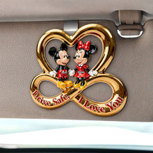 Load image into Gallery viewer, Drive Safe, I Love You - Personalized Safe Travels Couple Car Visor Clip Car Visor Clip PopCulturePrints