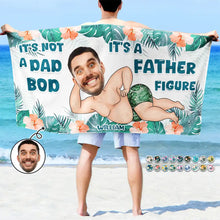 Load image into Gallery viewer, It's Not a Dad Bod, It's a Father Figure - Custom Personalized Beach Towel Beach Towel PopCulturePrints