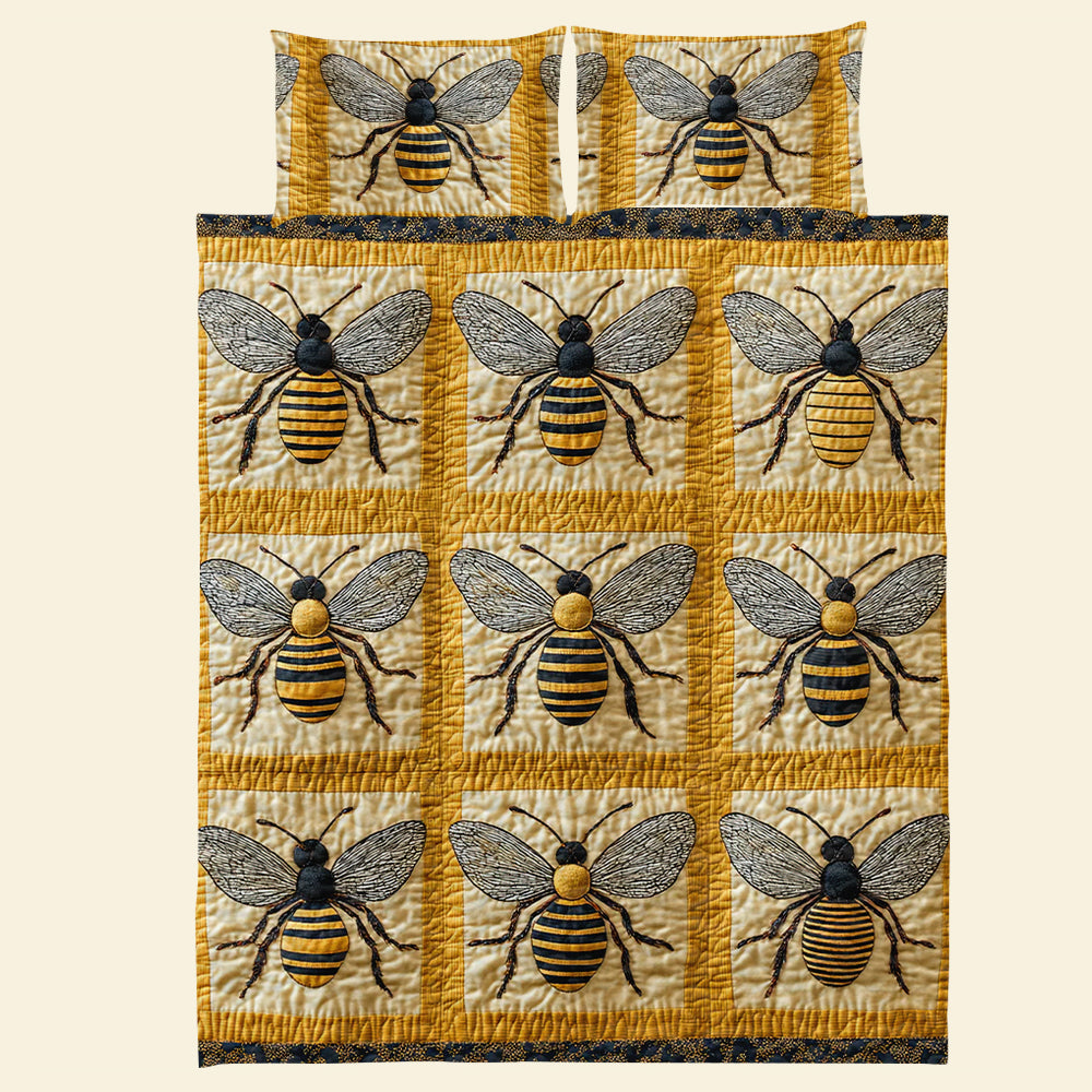Custom Bee Lover's Quilt Bed Set Blanket PopCulturePrints