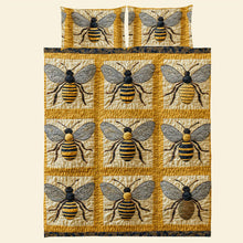 Load image into Gallery viewer, Custom Bee Lover's Quilt Bed Set Blanket PopCulturePrints