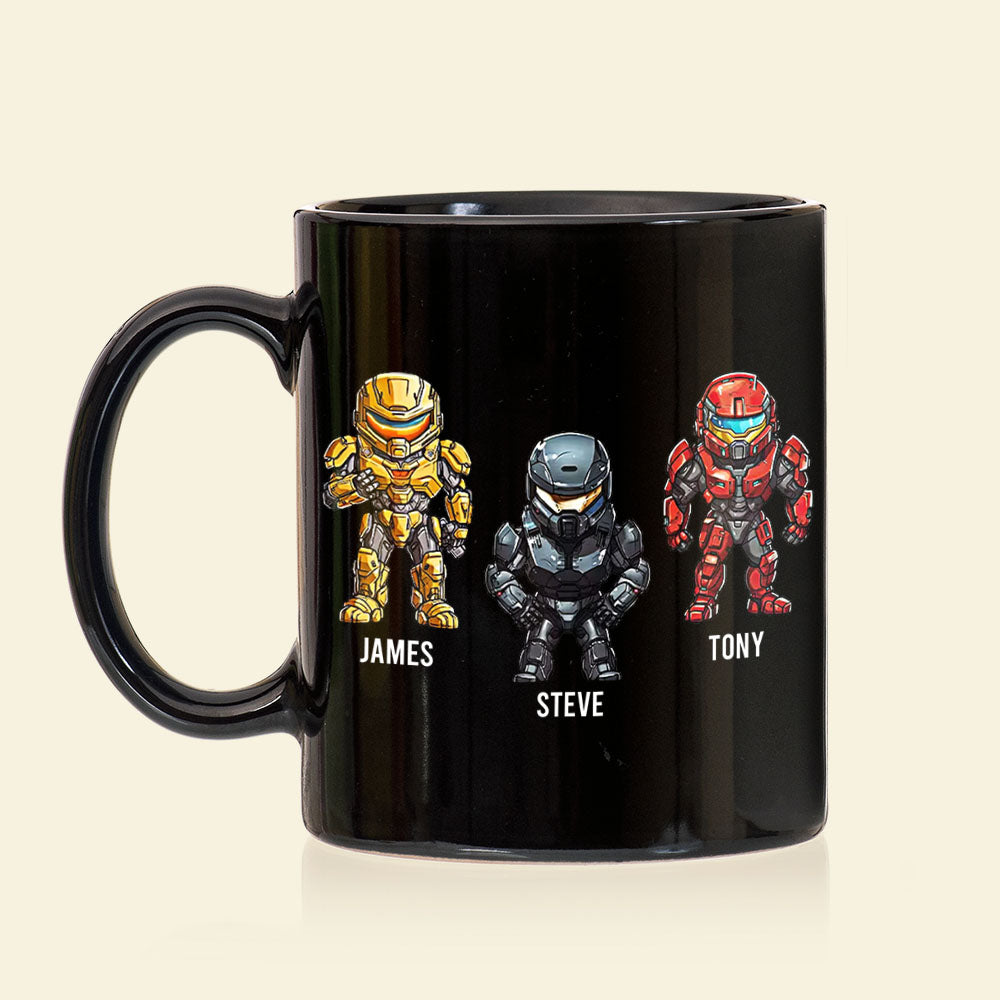 Personalized Best Dad Gaming Coffee Mug - Master Chief Design Coffee Mug PopCulturePrints