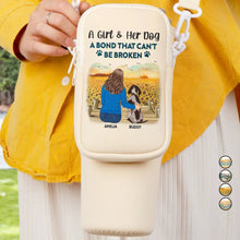 Load image into Gallery viewer, A Girl & Her Dog: A Bond That Can't Be Broken - Personalized Bottle Carrier Bag for Pet Lovers Bottle Carrier Bag PopCulturePrints