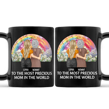 Load image into Gallery viewer, To The Most Precious Mom In The World - Personalized Black Mug | Ideal Gift for Mother's Day, Grandma, and More Mug PopCulturePrints
