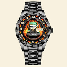 Load image into Gallery viewer, Trucker's Pride - A Personalized Men's Watch for Truckers Men's Watch PopCulturePrints