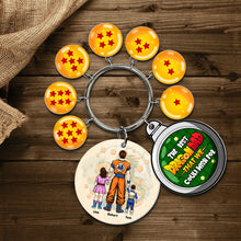 Load image into Gallery viewer, Custom Dragon Ball Inspired Keychain for Dad - Perfect Father's Day Gift Keychains PopCulturePrints