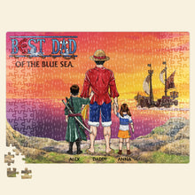 Load image into Gallery viewer, Personalized Best Dad of the Blue Sea Jigsaw Puzzle Jigsaw Puzzles PopCulturePrints