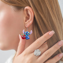 Load image into Gallery viewer, "A Touch of Whimsy for Your Favorite Teacher" - Personalized Blue Alien Teacher Earrings Earrings PopCulturePrints