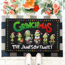 Load image into Gallery viewer, Custom Grinchmas Family Door Mat Doormat PopCulturePrints