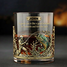 Load image into Gallery viewer, Fishing Time Drinking Glass - Personalized Gift for Fishing Lovers Glass PopCulturePrints